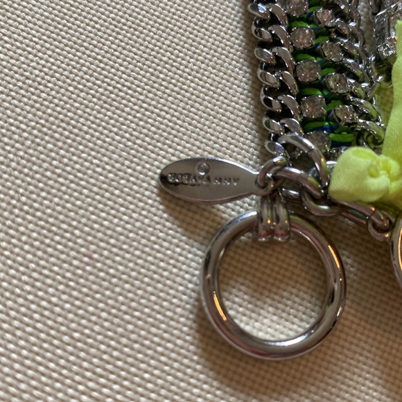 Women’s Ann Taylor bracelet with bar & loop close silvertone diamond color - Picture 6 of 9